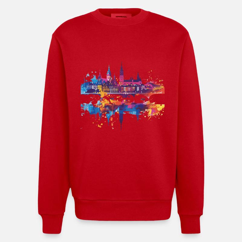 Bytom - Heavyweight Oversized Organic Crew Neck Made in EU - red