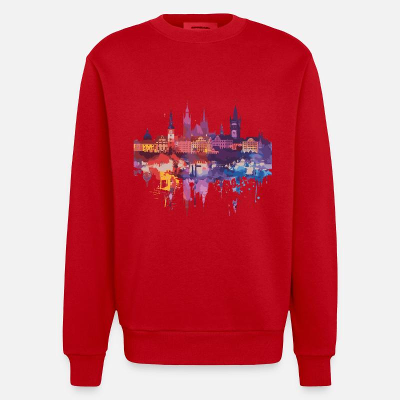 Koszalin - Sweat bio épais oversize fabriqué en UE - rouge