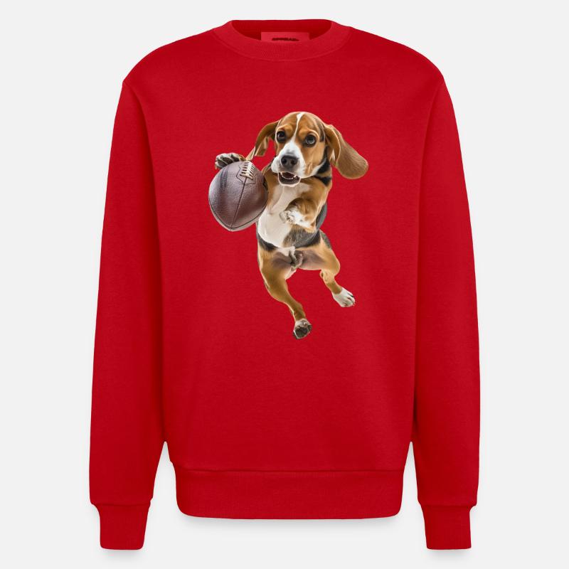 Beagle - Sweat bio épais oversize fabriqué en UE - rouge
