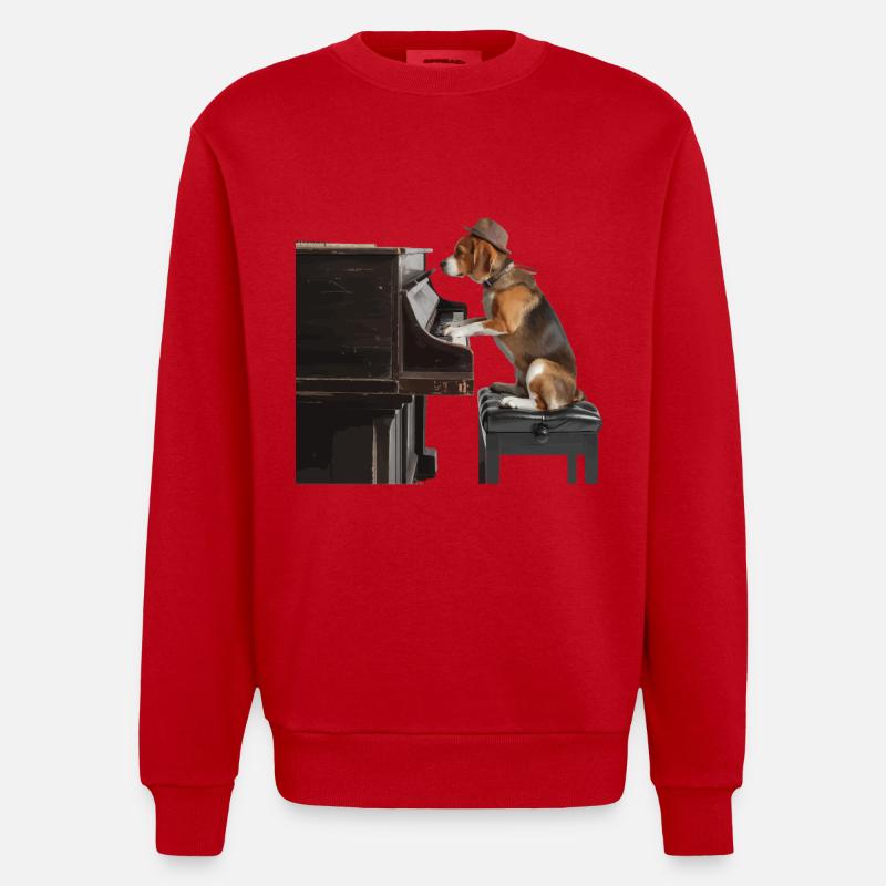 Beagle - Sweat bio épais oversize fabriqué en UE - rouge