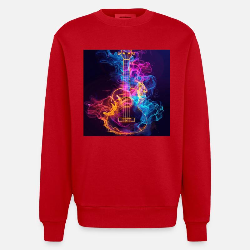 Ukulélé - Sweat bio épais oversize fabriqué en UE - rouge
