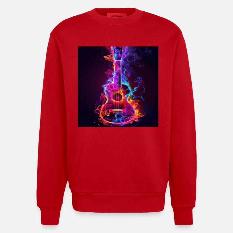 Ukulélé - Sweat bio épais oversize fabriqué en UE - rouge