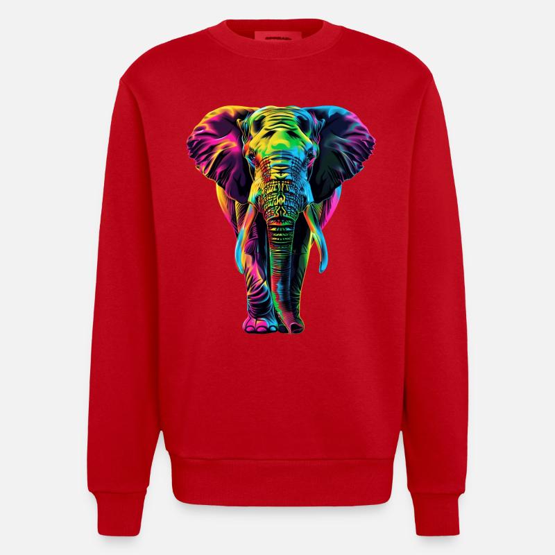Elefant - Heavyweight Oversized Organic Crew Neck Made in EU - Rot
