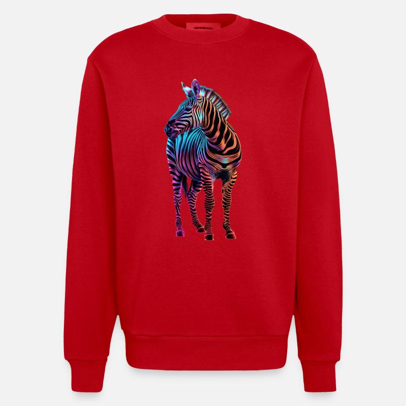 Zebra - Heavyweight Oversized Organic Crew Neck Made in EU - Rot