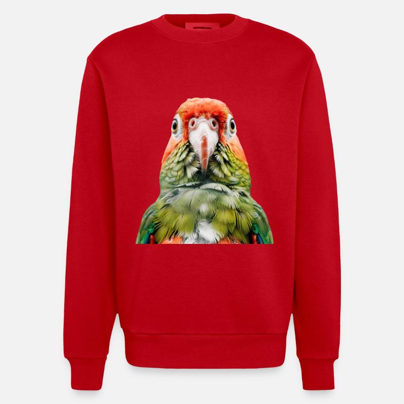 Sittiche - Heavyweight Oversized Organic Crew Neck Made in EU - Rot