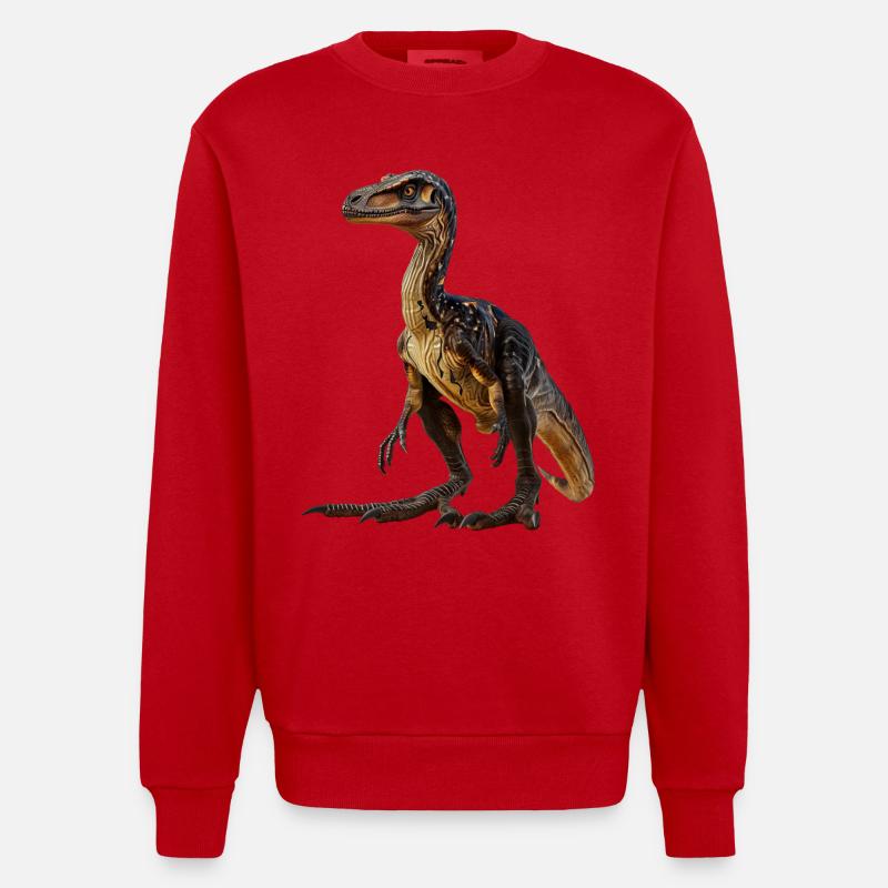 Utahraptor - Heavyweight Oversized Organic Crew Neck Made in EU - Rot