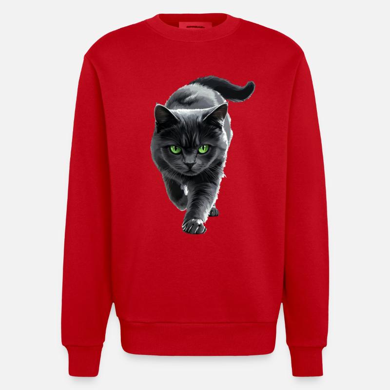 Britisch Kurzhaar - Heavyweight Oversized Organic Crew Neck Made in EU - Rot