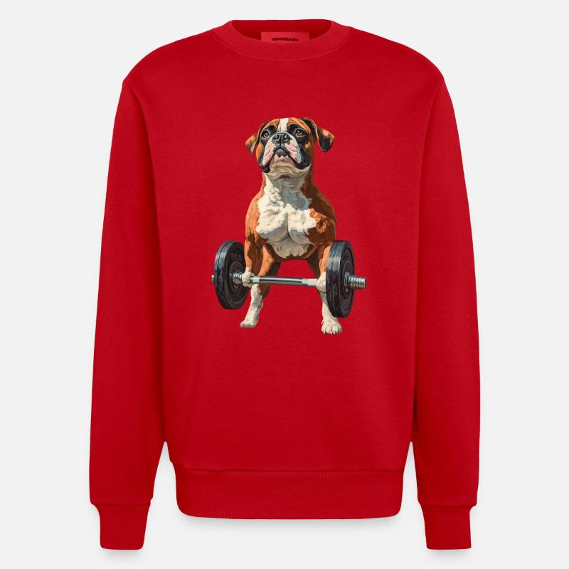 Boxer - Heavyweight Oversized Organic Crew Neck Made in EU - Rot