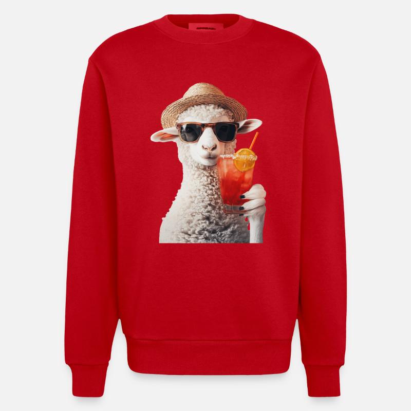 Schaf - Heavyweight Oversized Organic Crew Neck Made in EU - Rot