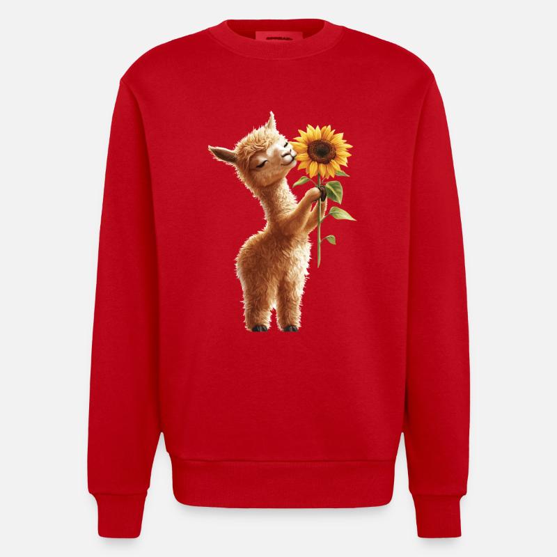 Adler - Heavyweight Oversized Organic Crew Neck Made in EU - Rot