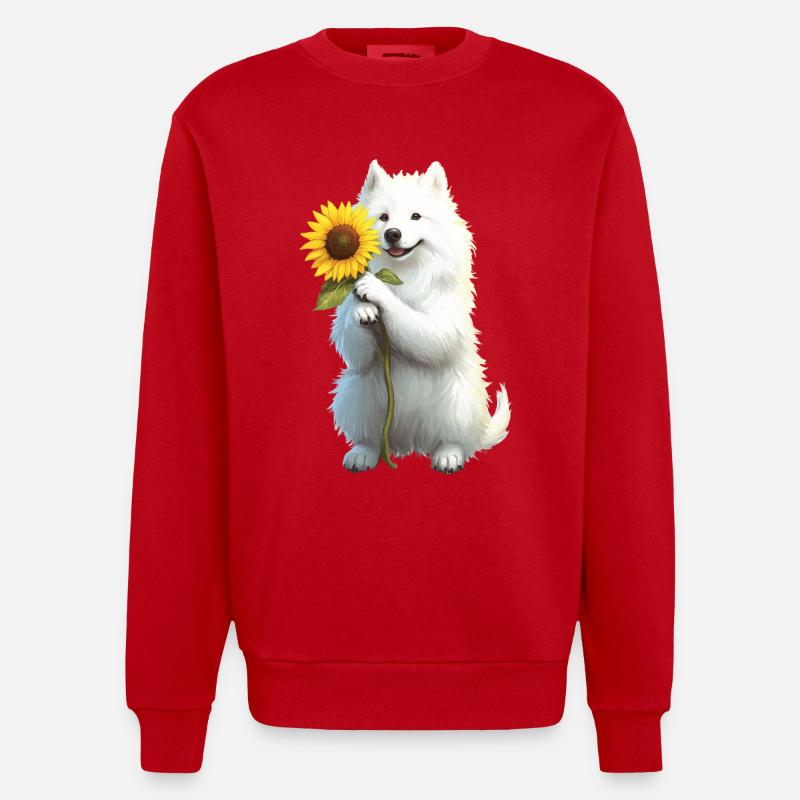 Samojede - Heavyweight Oversized Organic Crew Neck Made in EU - Rot