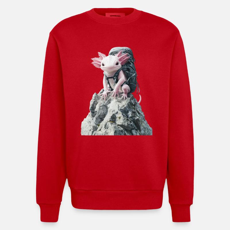 Axolotl - Heavyweight Oversized Organic Crew Neck Made in EU - Rot