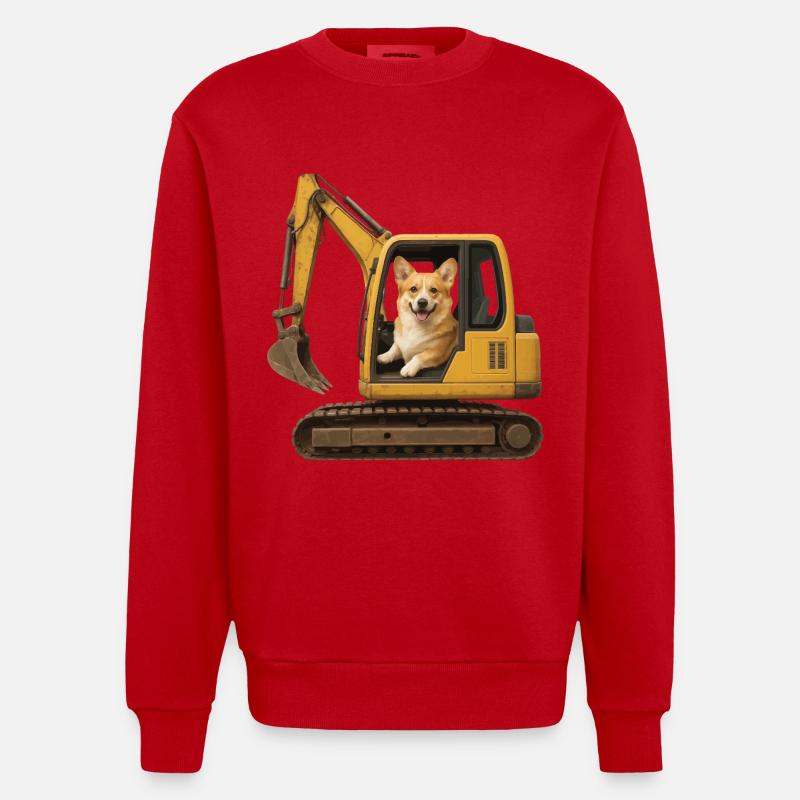 Corgi - Heavyweight Oversized Organic Crew Neck Made in EU - Rot