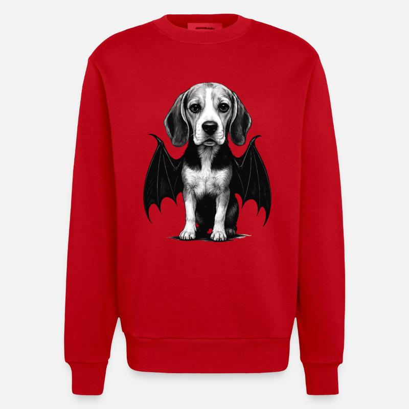 Beagle - Heavyweight Oversized Organic Crew Neck Made in EU - Rot
