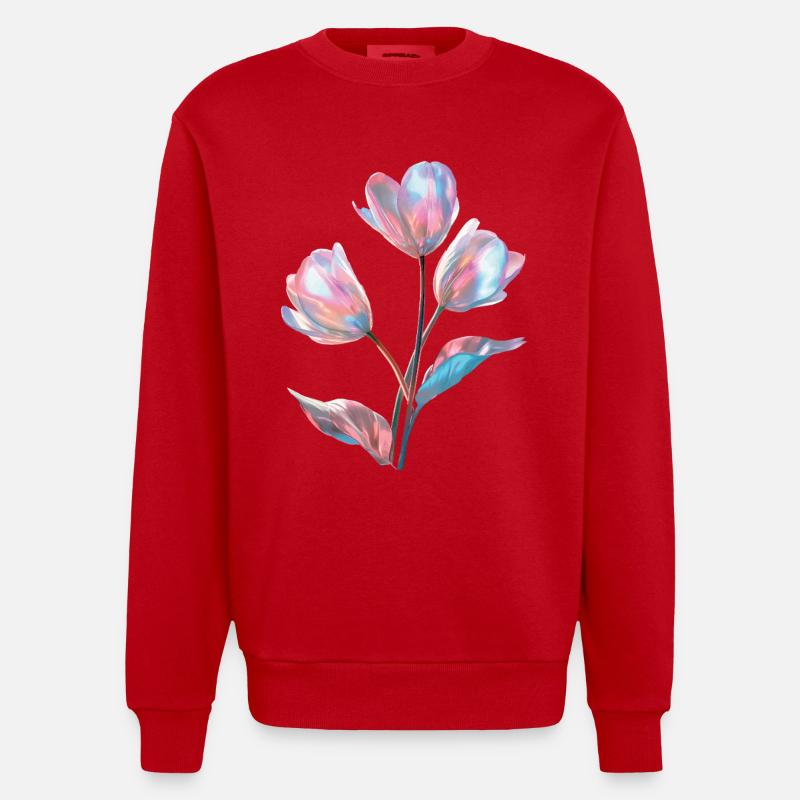 Tulpe - Heavyweight Oversized Organic Crew Neck Made in EU - Rot