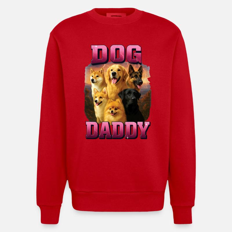 Hund - Heavyweight Oversized Organic Crew Neck Made in EU - Rot