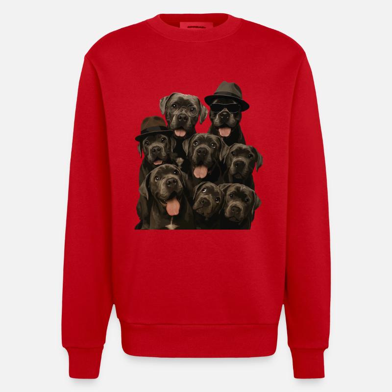 Cane Corso - Heavyweight Oversized Organic Crew Neck Made in EU - Rot