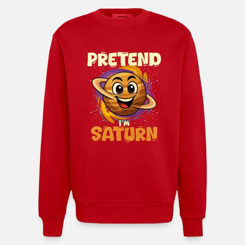 Saturne - Sweat bio épais oversize fabriqué en UE - rouge