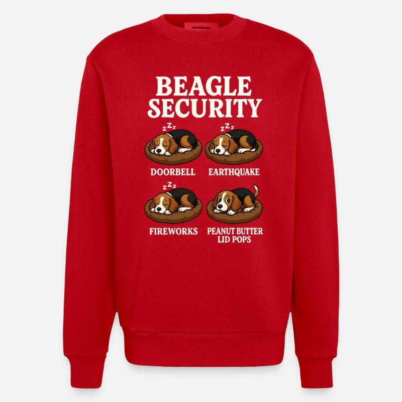 Beagle - Sweat bio épais oversize fabriqué en UE - rouge