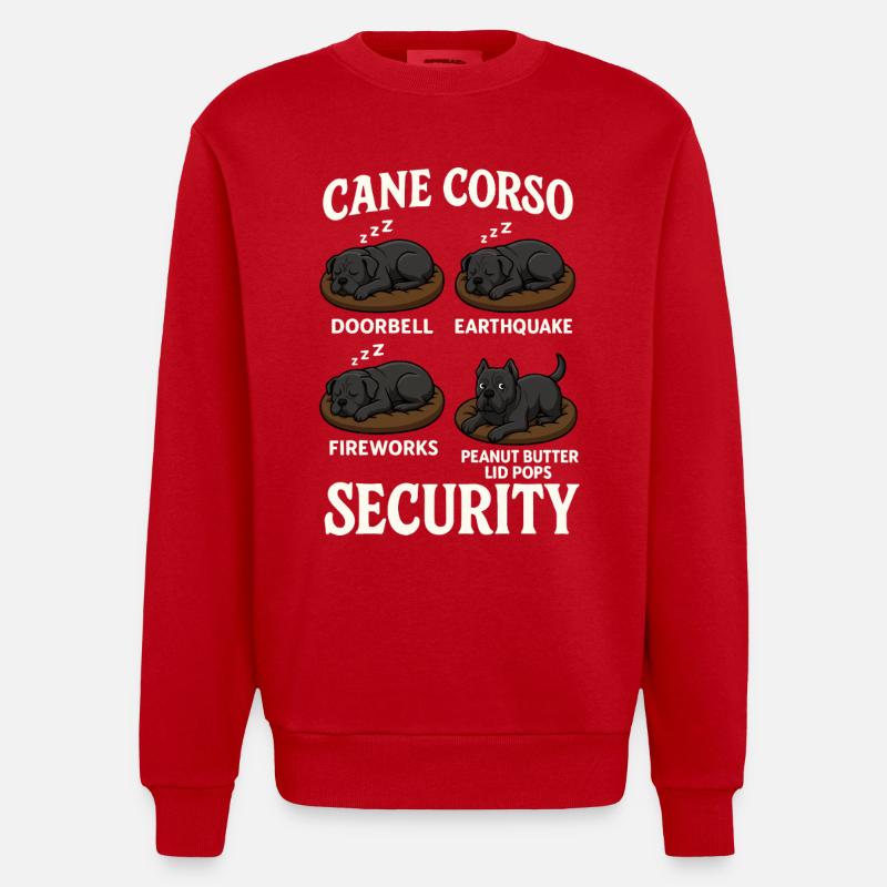 Cane corso - Sweat bio épais oversize fabriqué en UE - rouge