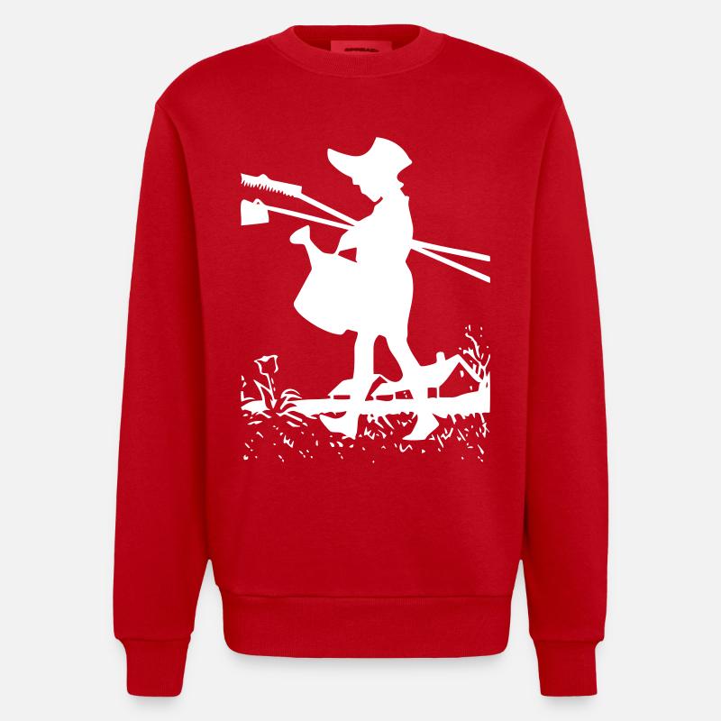 Gartenarbeit - Gießkanne - Harke - Garten - Heavyweight Oversized Organic Crew Neck Made in EU - Rot