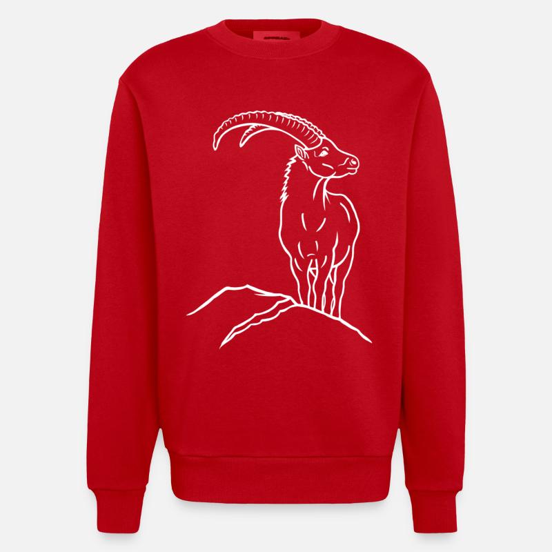 Capricorne - Sweat bio épais oversize fabriqué en UE - rouge