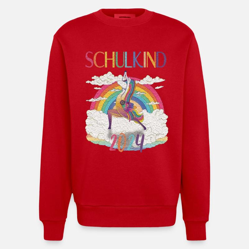 Schulkind 2024 - Next Level - Heavyweight Oversized Organic Crew Neck Made in EU - Rot