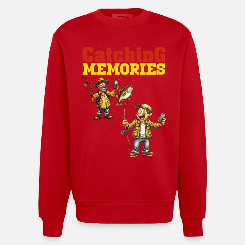 CaptureSouvenirs - Sweat bio épais oversize fabriqué en UE - rouge