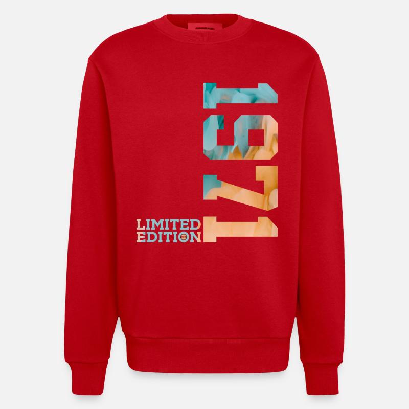 55E ANNIVERSAIRE ÉDITION LIMITÉE 1971 - Sweat bio épais oversize fabriqué en UE - rouge