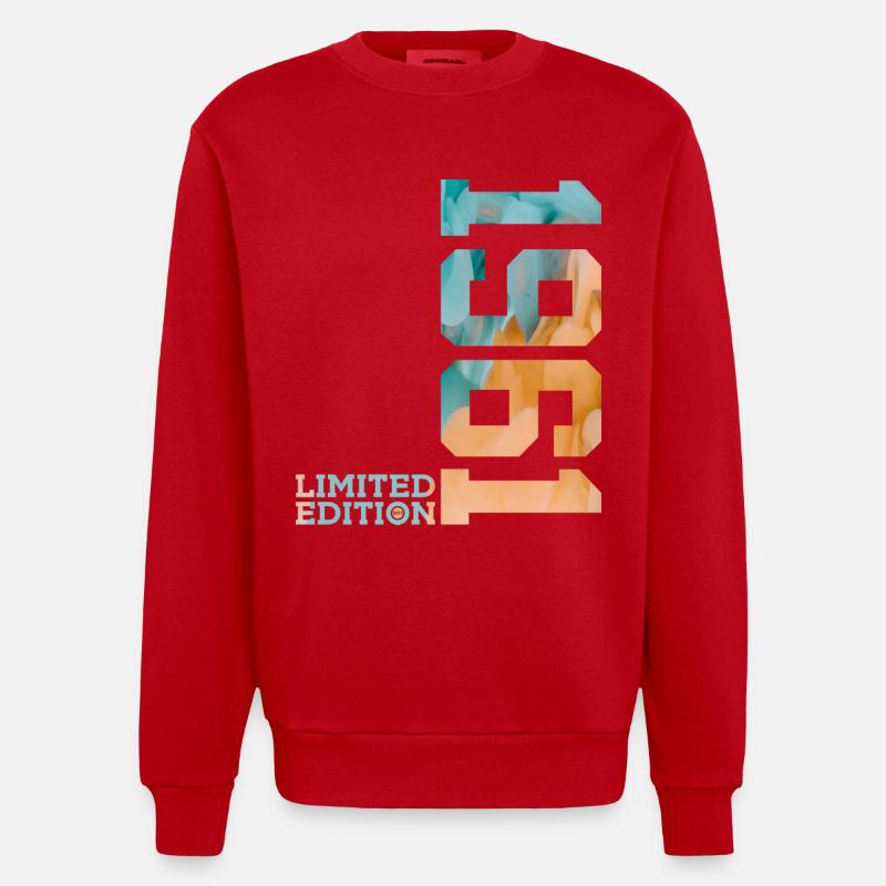 65E ANNIVERSAIRE ÉDITION LIMITÉE 1961 - Sweat bio épais oversize fabriqué en UE - rouge