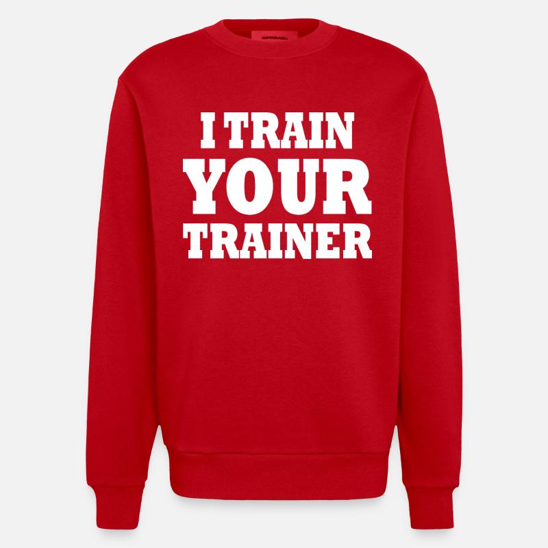 I train your trainer - Sweat bio épais oversize fabriqué en UE - rouge