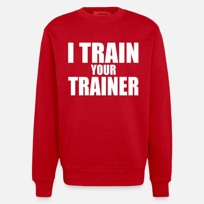 I train your trainer - Heavyweight Oversized Organic Crew Neck Made in EU - red