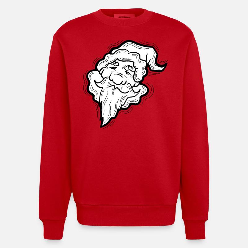 Weihnachtsmann - Heavyweight Oversized Organic Crew Neck Made in EU - Rot