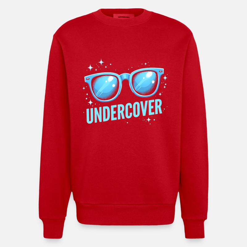 Déguisement Undercover - Sunglasses Fun - Sweat bio épais oversize fabriqué en UE - rouge