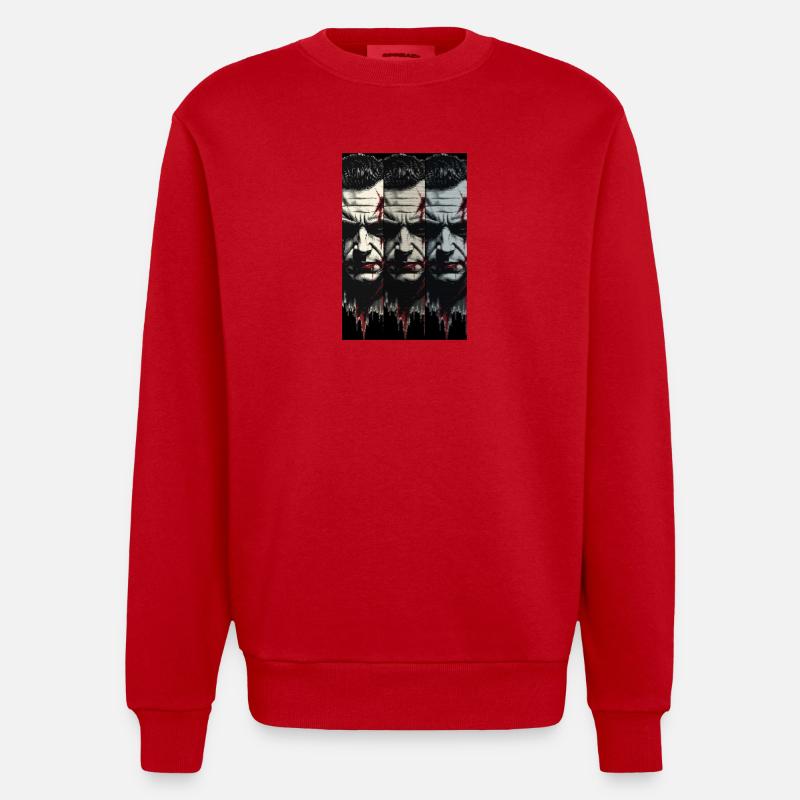 Mec d'horreur d'Halloween - Sweat bio épais oversize fabriqué en UE - rouge
