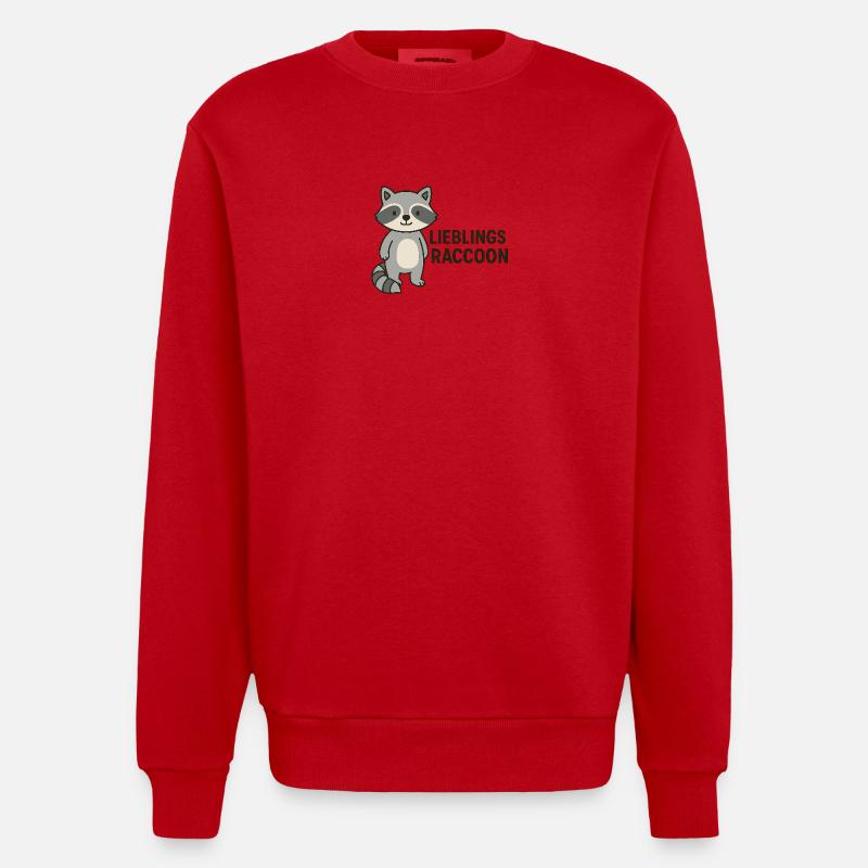 RATON LAVEUR PRÉFÉRÉ - Sweat bio épais oversize fabriqué en UE - rouge