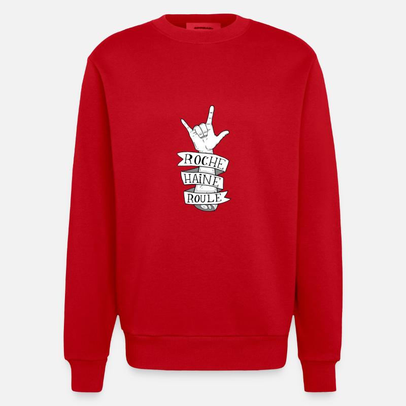 Traduction Approximative #2 - Sweat bio épais oversize fabriqué en UE - rouge