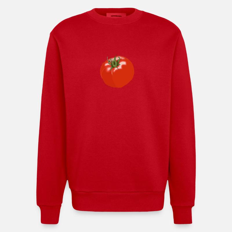 tomate tomates tomate légume vegetables5 - Sweat bio épais oversize fabriqué en UE - rouge