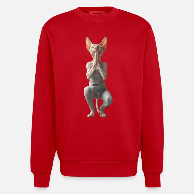 Sphinx - Heavyweight Oversized Organic Crew Neck Made in EU - Rot