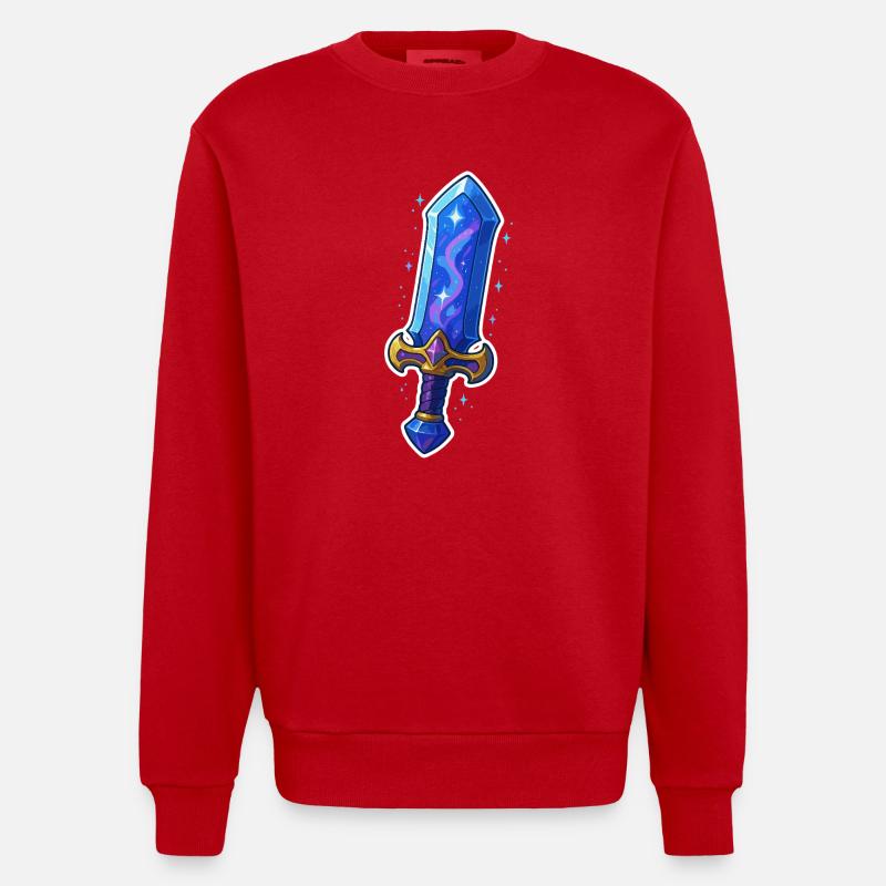 Fantasy Sword - Heavyweight Oversized Organic Crew Neck Made in EU - Rot
