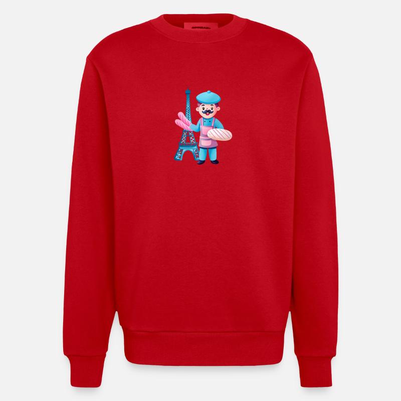 Le francais - Sweat bio épais oversize fabriqué en UE - rouge