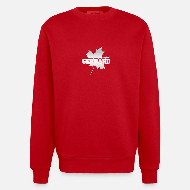 Gerhard - Sweat bio épais oversize fabriqué en UE - rouge