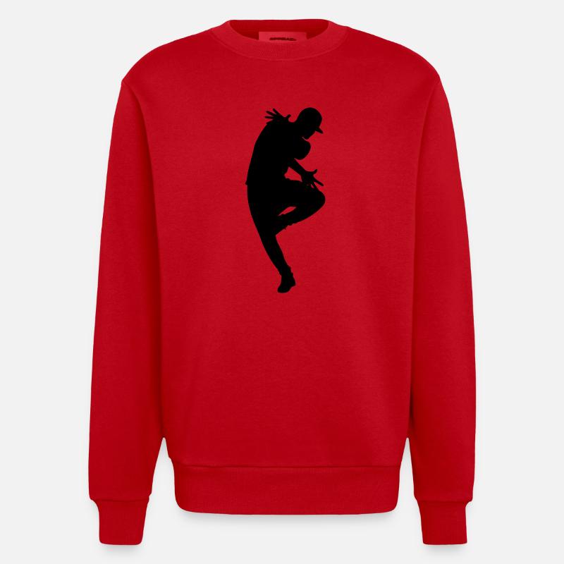 Silhouette B-Boy – Flowdance Flow - Sweat bio épais oversize fabriqué en UE - rouge