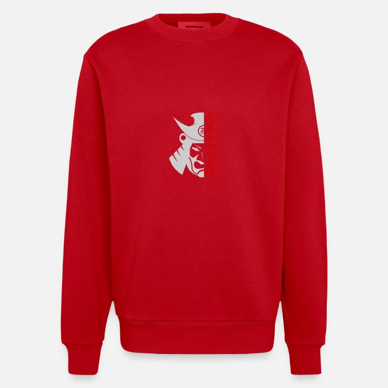Samurai - Heavyweight Oversized Organic Crew Neck Made in EU - red