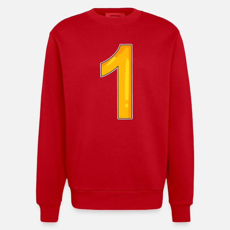 1 - Sweat bio épais oversize fabriqué en UE - rouge