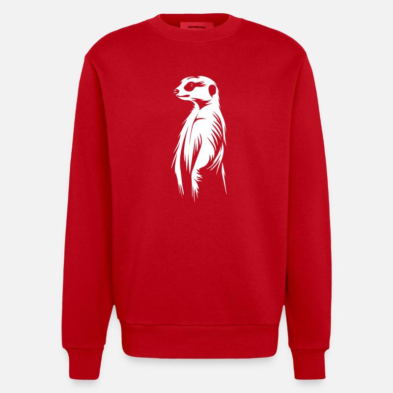 Erdmännchen - Heavyweight Oversized Organic Crew Neck Made in EU - Rot