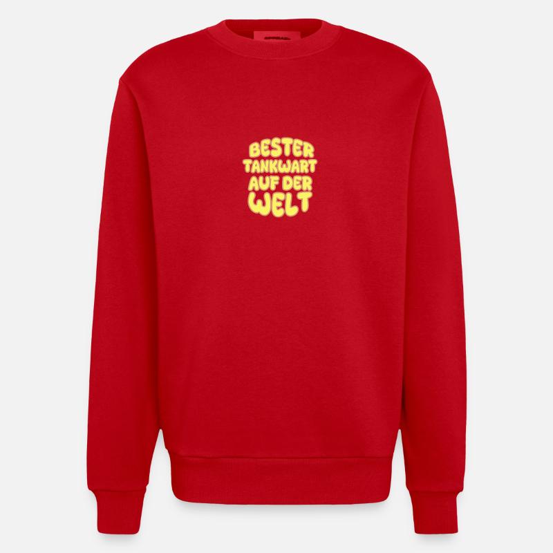 Cadeau pour le pompiste - Sweat bio épais oversize fabriqué en UE - rouge