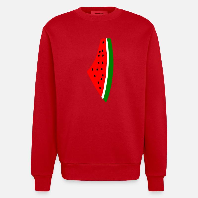 Melon pastèque - Sweat bio épais oversize fabriqué en UE - rouge