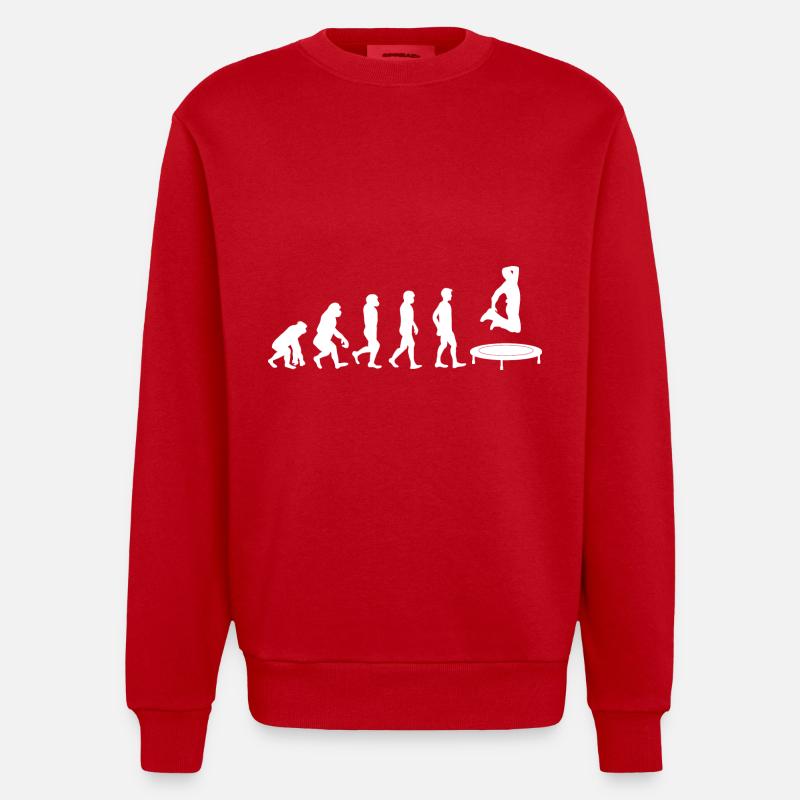 Trampoline Evolution - Sweat bio épais oversize fabriqué en UE - rouge