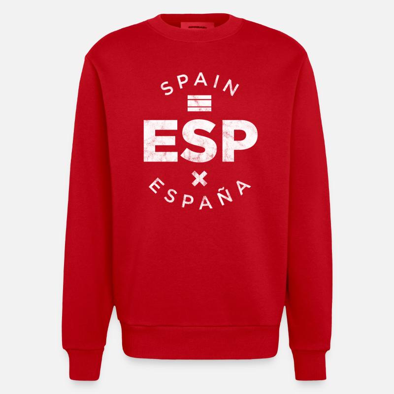 ESP, Espagne - Sweat bio épais oversize fabriqué en UE - rouge